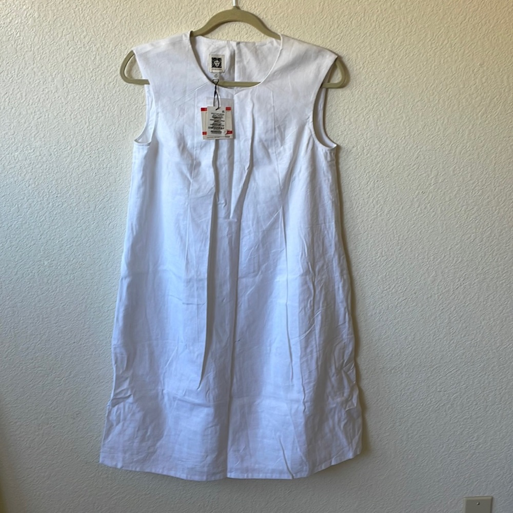 Anne Klein casual white dress, size:XS